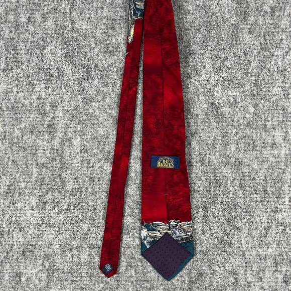 BD Baggies Silk Tie Mens Vintage USA Made Fish Print Novelty Naturecore - Picture 3 of 9